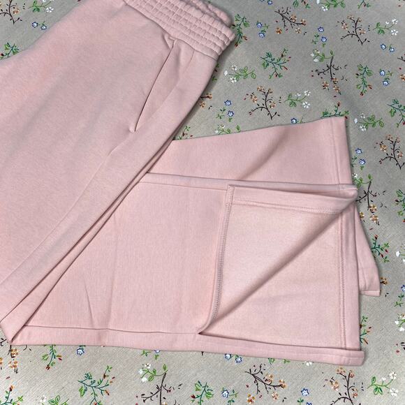 PACT Posey Fleece Sweatpant Straight Leg Pink Medium Cotton Blend Lounge Comfy - Picture 6 of 9